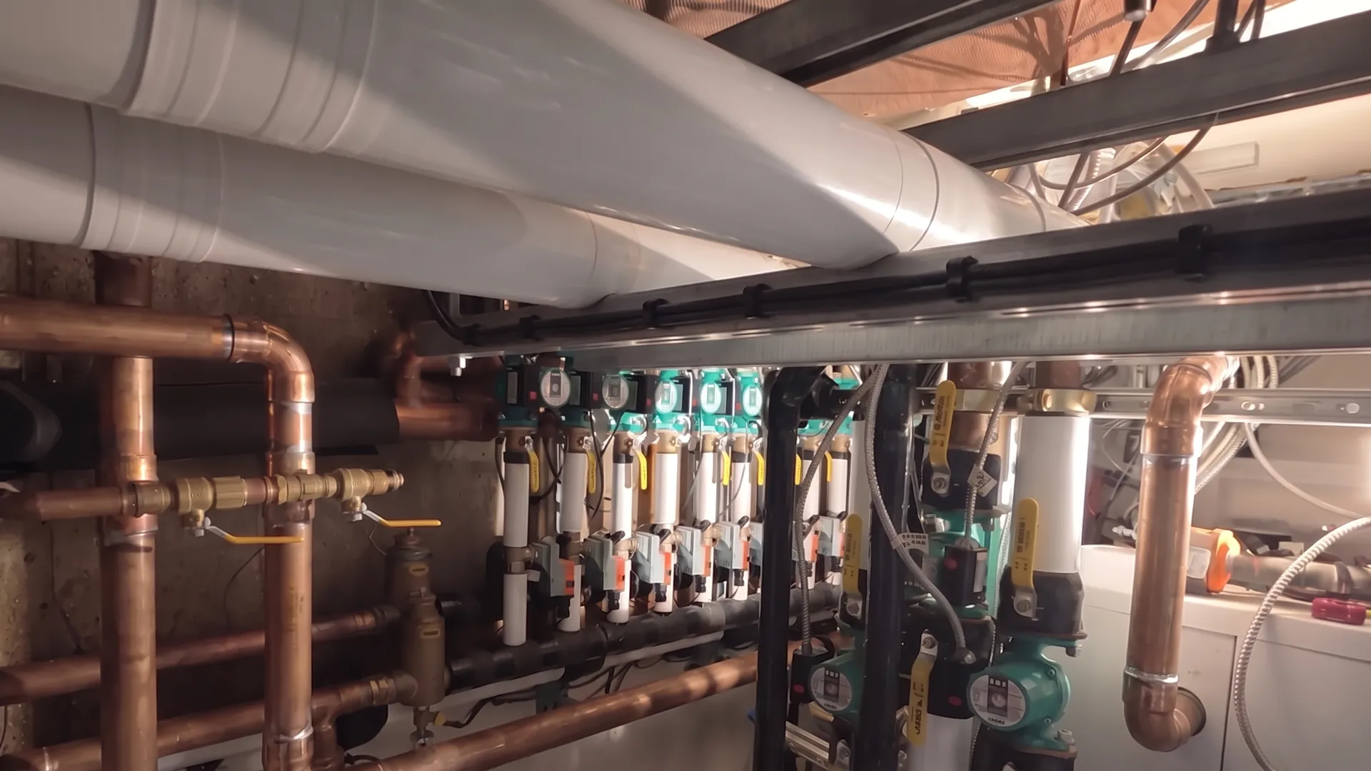 AI-edited view based on a mechanical-room photograph, shown with a slow camera move.
